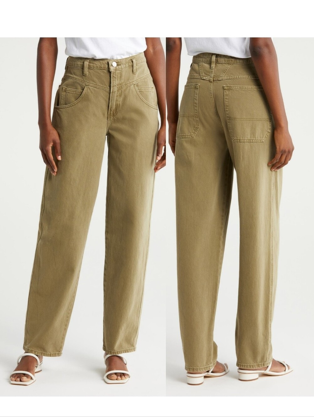 FRAME '90s Utility Loose Jeans in Washed Summer Sage Size 26